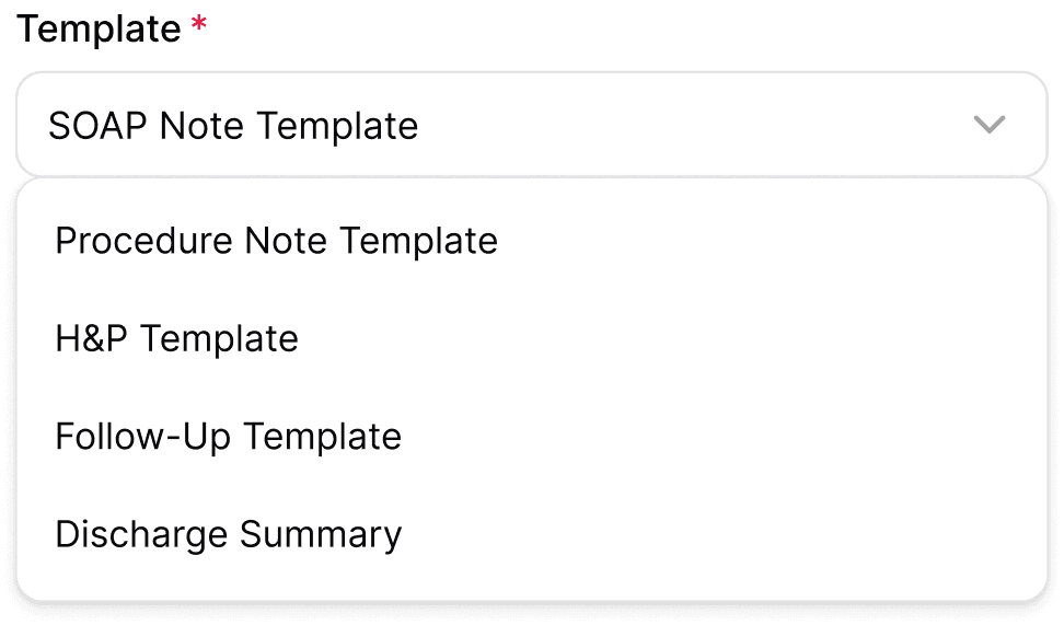 Select Template